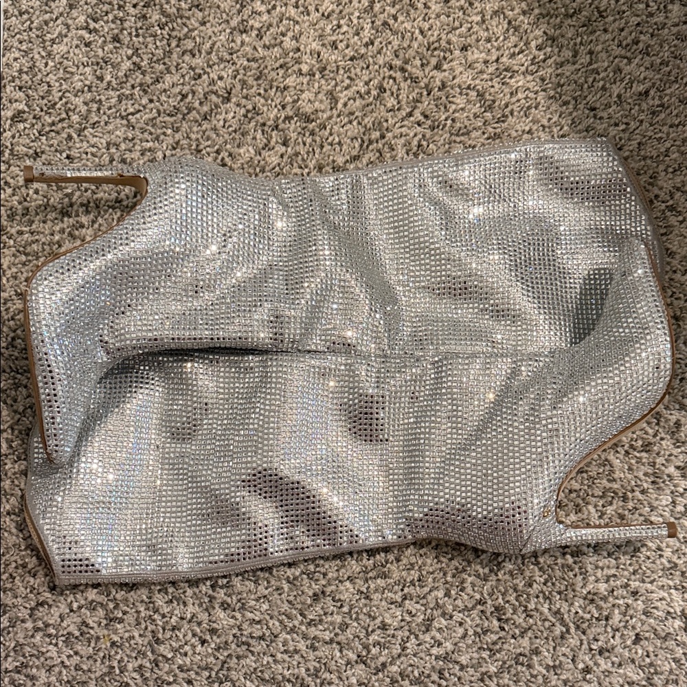 Silver Rhinestone Women's boots